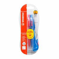 Lapiceros STABILO Marathon Blíster Azul y Rojo 2un