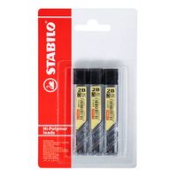 Minas STABILO 2B 0.7 mm. Blíster 3un