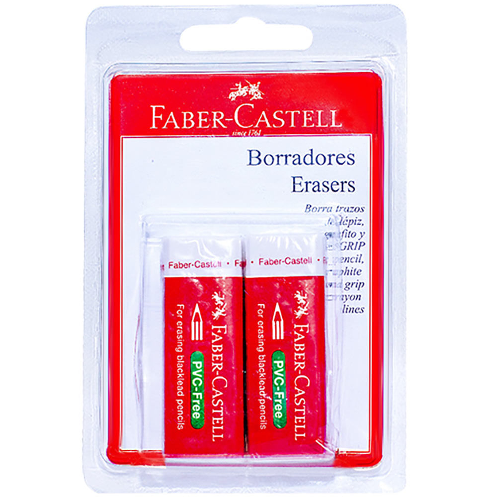 Borrador FABER CASTELL Blanco Blíster 2un