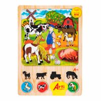 Juego Didáctico ARTI CREATIVO Rompecabezas Granja 17pz