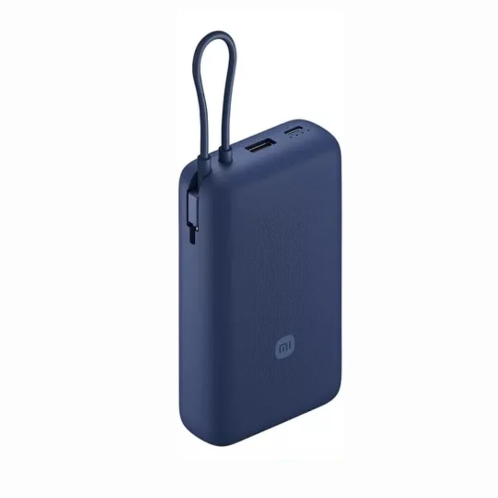 Power Bank Xiaomi 20000 mAh 33W  Con Cable Integrado - Azul
