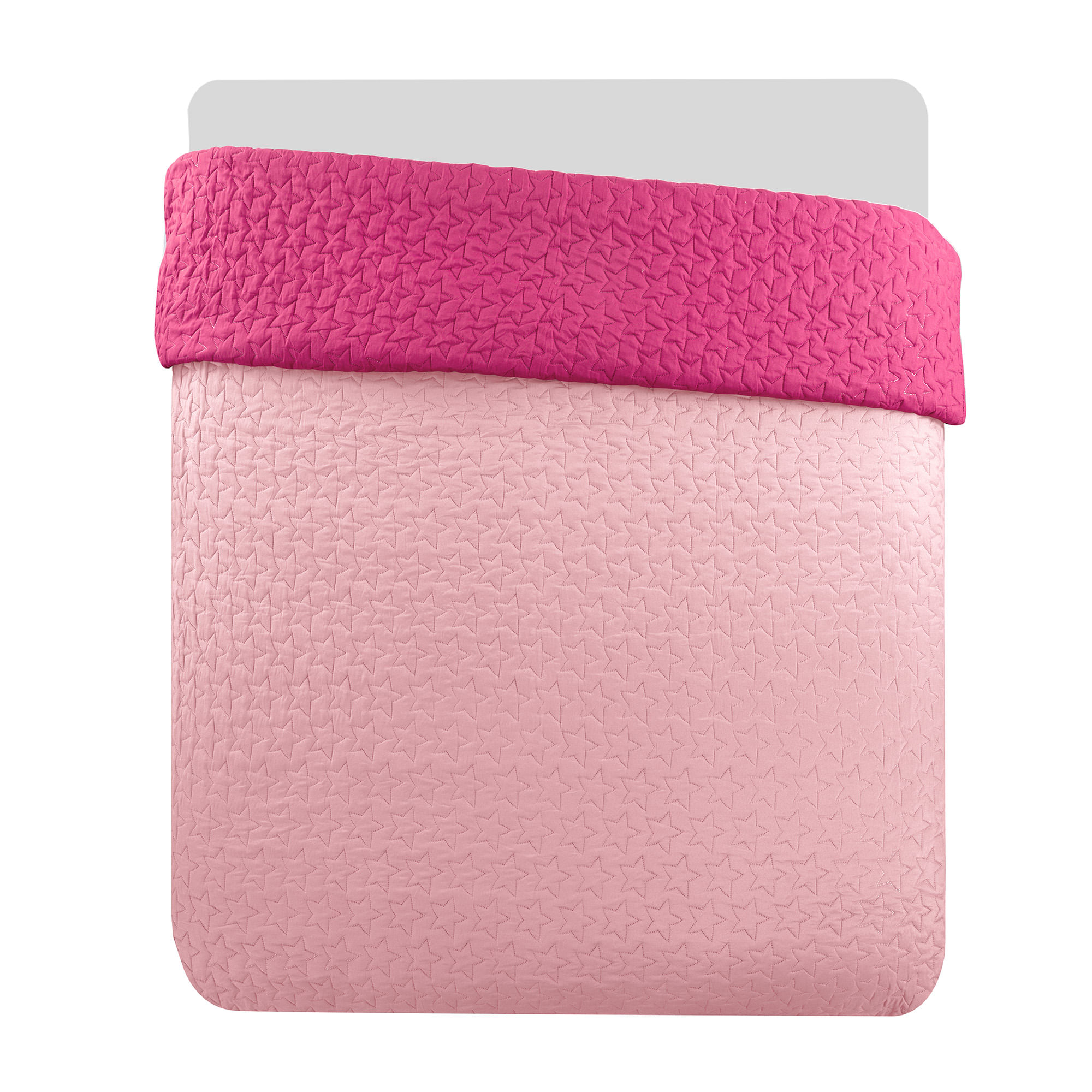 Cubrecama VIVA HOME Bicolor Rosa 1.5 Plazas