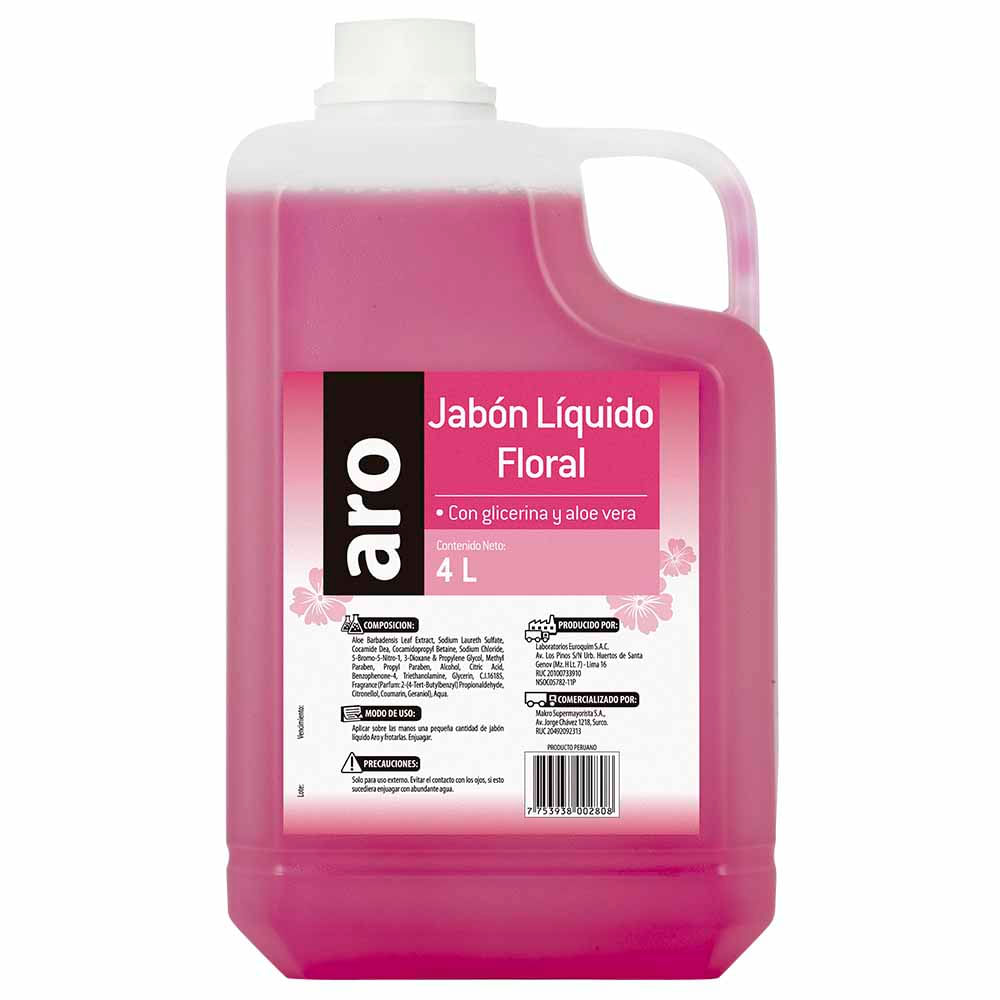 Jabón Líquido ARO Floral Botella 4L