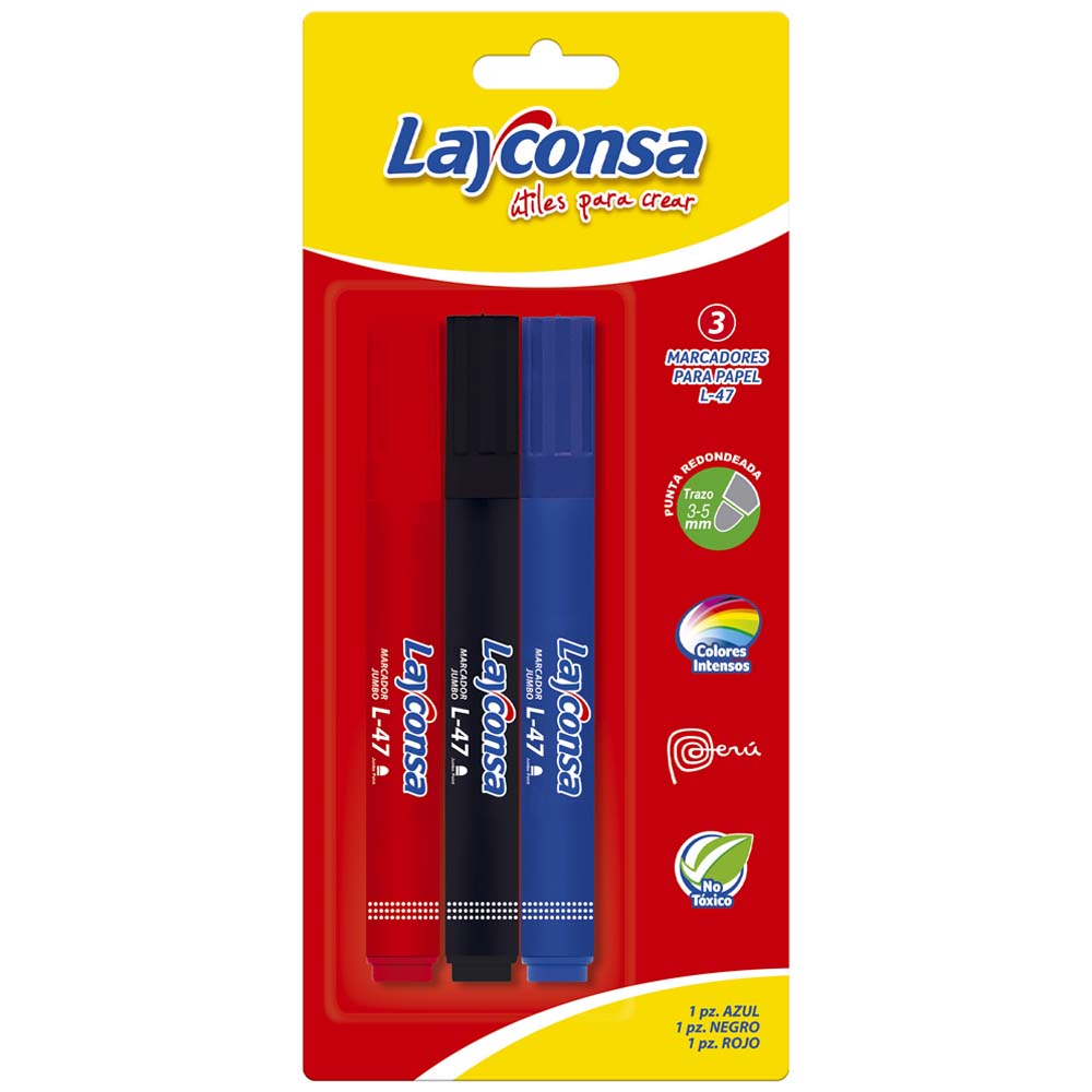 Marcador para Papel L-47 LAYCONSA 3un