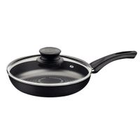 Sartén TRAMONTINA Paris Recta con tapa 24 cm Negro