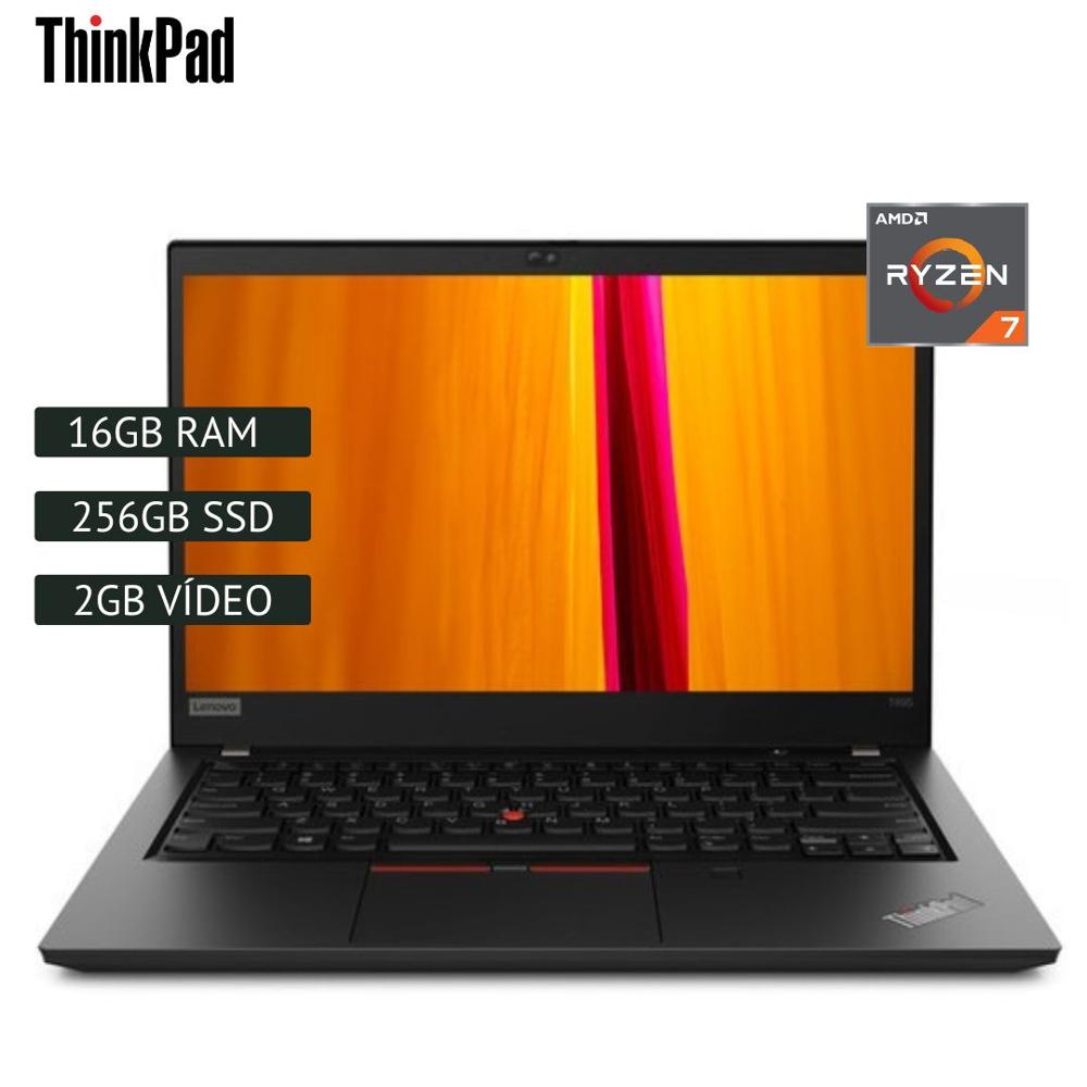 Laptop Reacondicionada Lenovo Thinkpad T495 - Ryzen7 - 16GB RAM - 256GB SSD - 2GB VIDEO RADEON