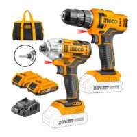 KIT TALADRO Y ATORNILLADOR DE IMPACTO 20V INALÁMBRICO - CKLI2016