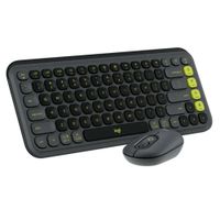 Kit Teclado y Mouse Logitech Pop Icon Bluetooth 5.3 Multidispositivo Negro