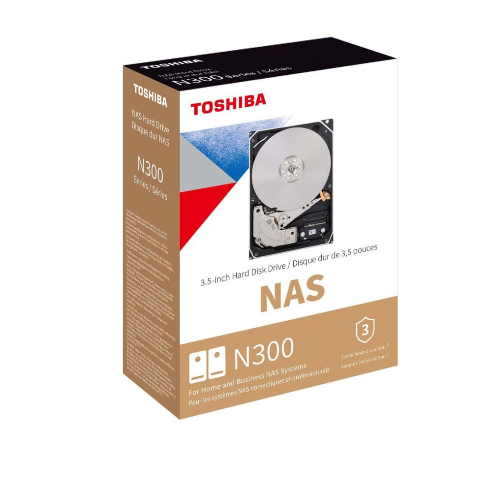Disco Duro Toshiba NAS N300 6TB NAS SATA III 7200RPM Cache 512MB HDWG760XZSTA