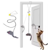 Juguete para Gatos Tira Elástica con Pericote Sujetador de Puertas y otros