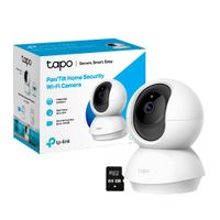 Cámara de Vigilancia Tapo C200 Full HD 2Mp Tp-Link Gira 360 Wi-Fi + SD 64GB