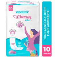 Toallas Posparto MATERNITY Maxi Únicas Paquete 10un