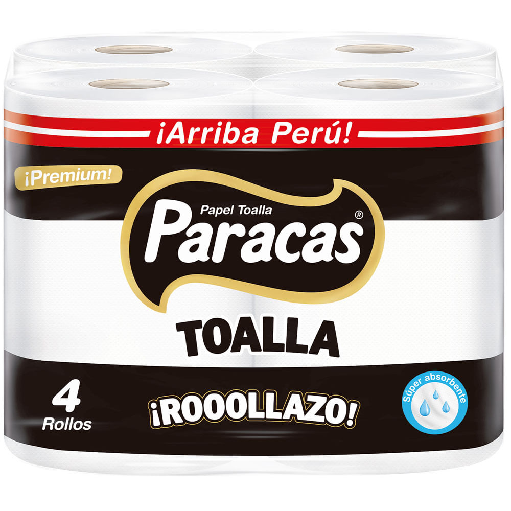 Papel Toalla PARACAS Premium Rollazo Paquete 4un