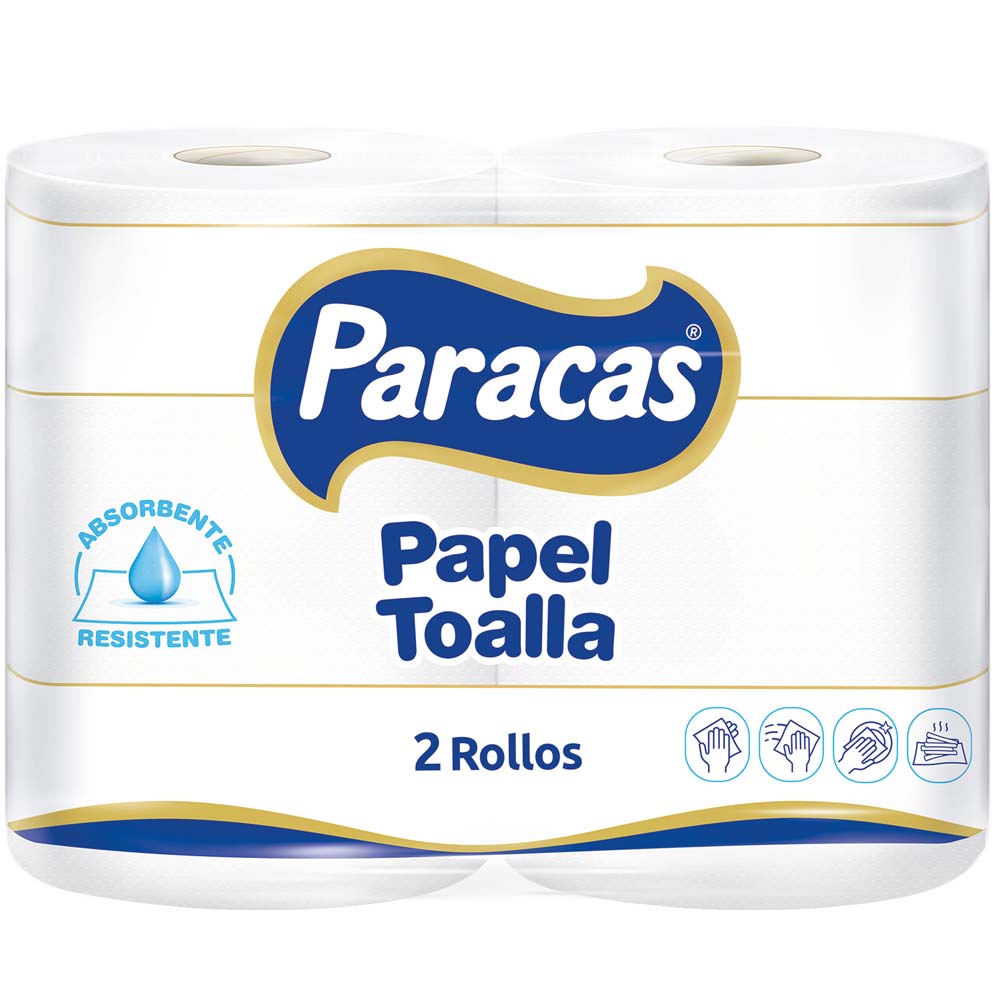 Papel Toalla PARACAS White Paquete 2un
