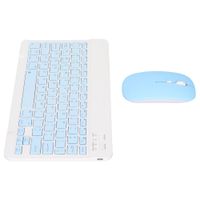 Teclado Mouse Super Delgado Celeste Inalambrico