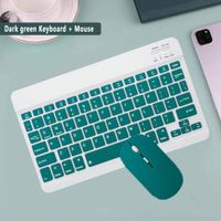 Teclado Mouse Super Delgado Verde Inalambrico
