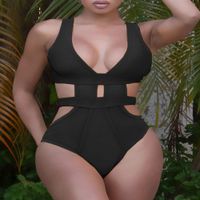 Traje de baño de una pieza negro