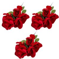 Pack De 3 Bouquets de Rosas Rojas BG305377 FLORIPASTORE