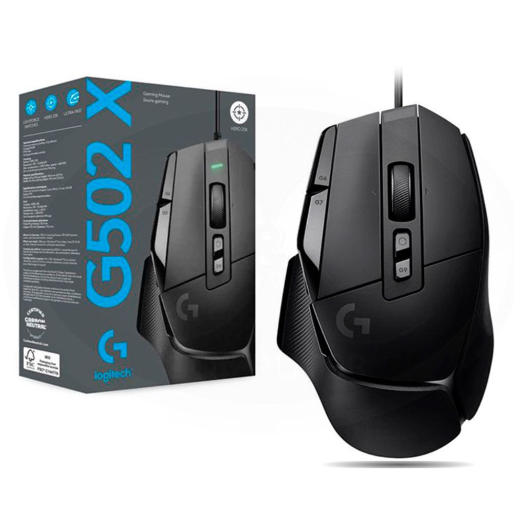 Mouse Gamer Logitech G502 X Alambrico USB RGB Negro