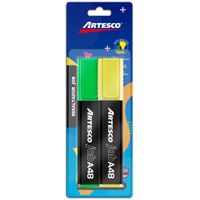 Resaltadores ARTESCO JOB A48 Amarillo y Verde Blíster 2un