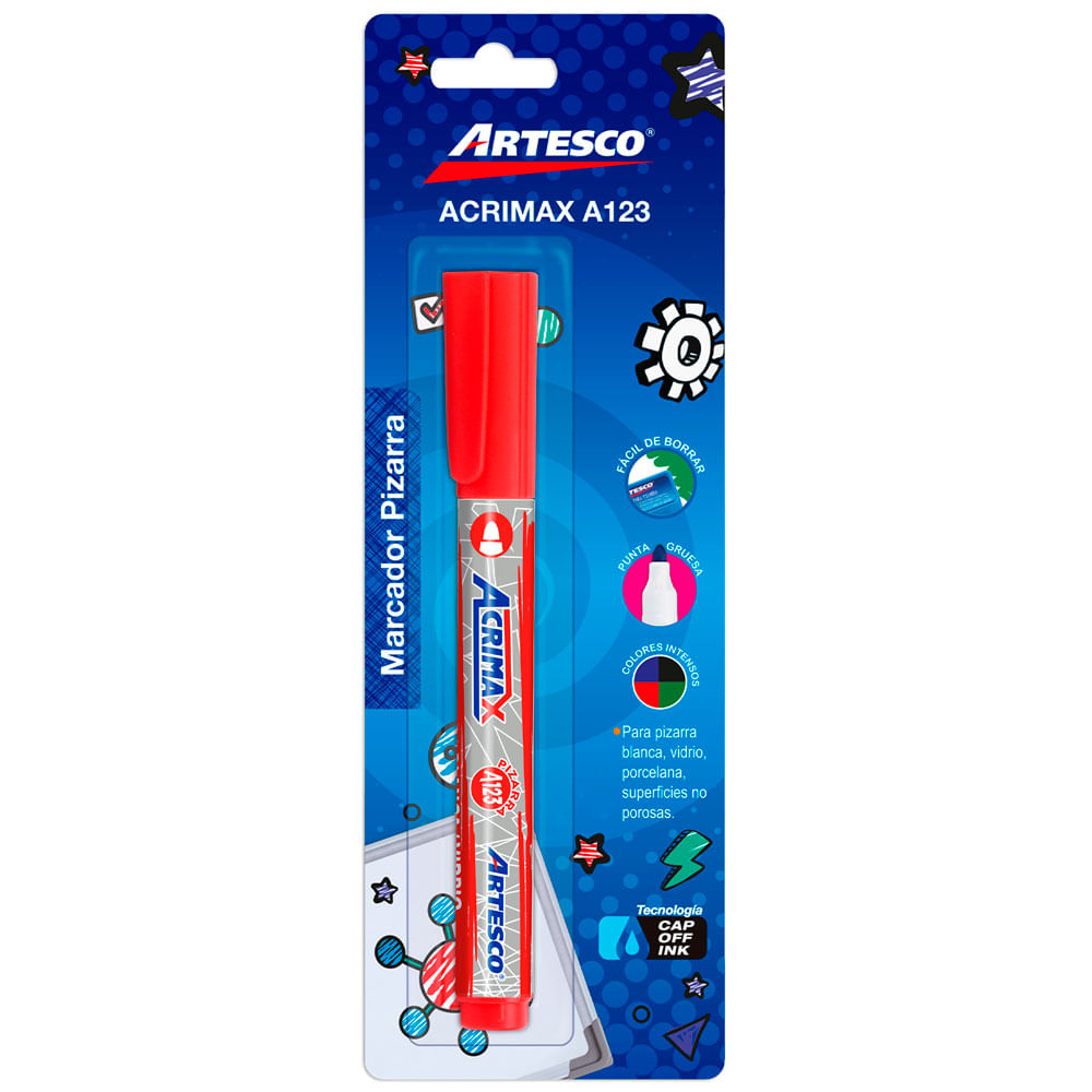 Plumón para Pizarra ARTESCO Acrimax Rojo