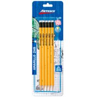 Lápices ARTESCO Triangular Amarillo 2HB Caja 5un