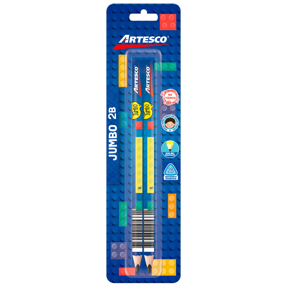 Lápices ARTESCO 2B Jumbo Blíster 2un