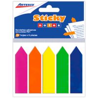 Banderitas Adhesivas ARTESCO Sticky 25 Hojas 5 Colores