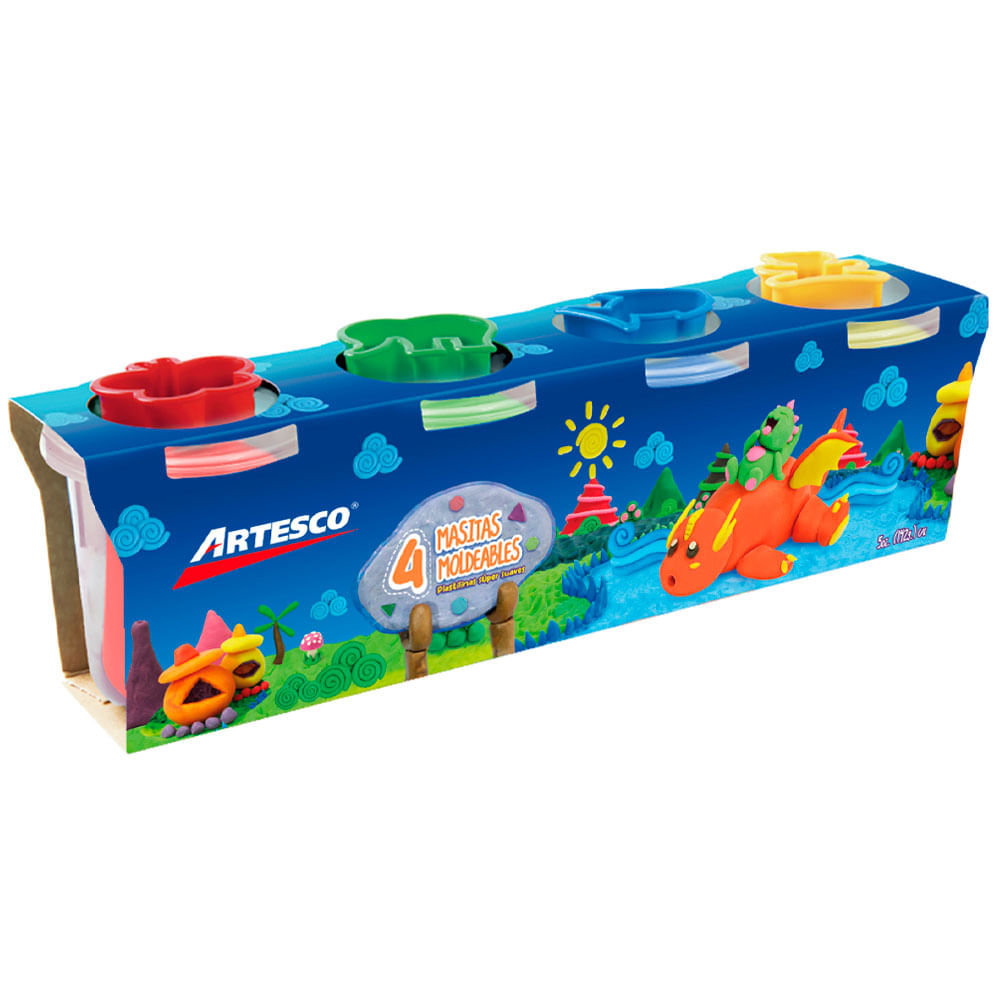 Manualidades ARTESCO Masita Blanda Dough 4un + Moldes