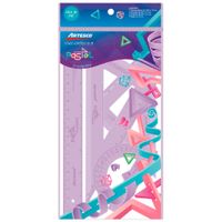 Estuche Geométrico ARTESCO Pastel 30cm