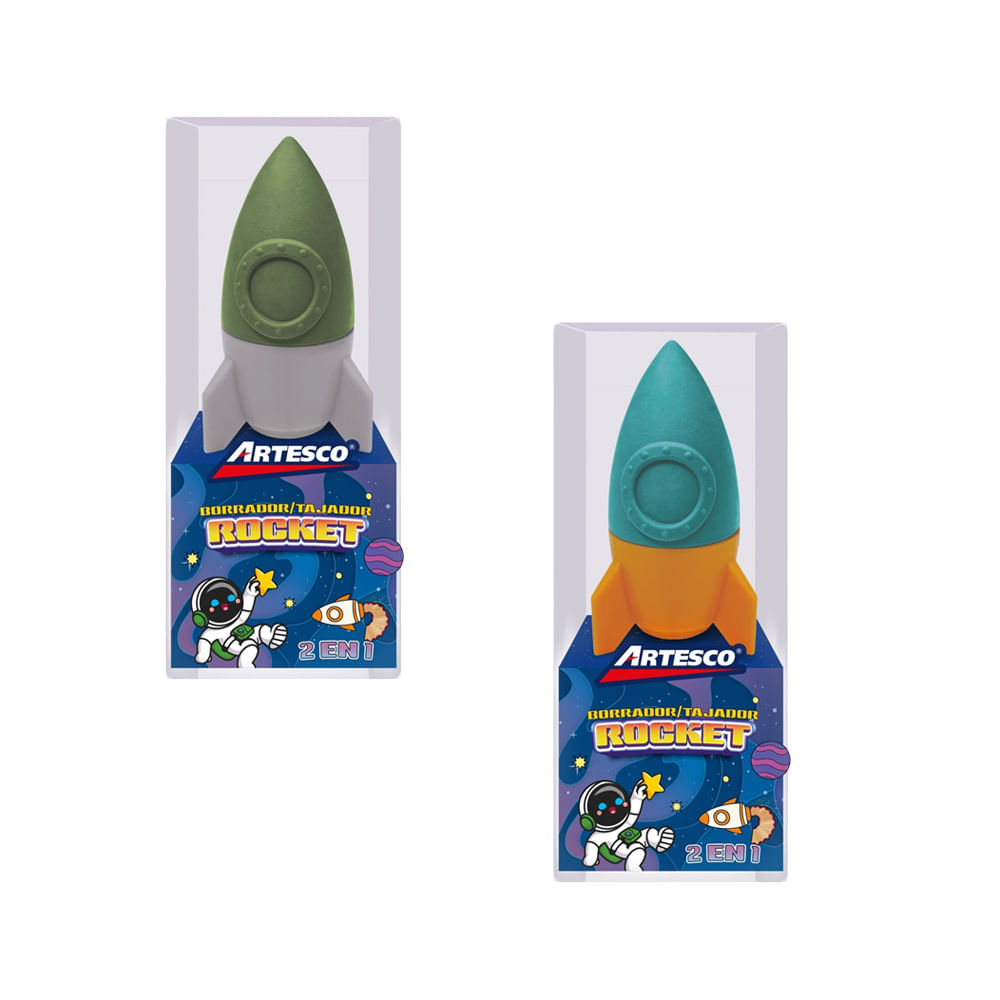 Blist Borrador-Tajador Rocket ARTESCO x1 Unidad (Modelos Aleatorios)