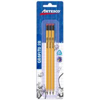Lápices ARTESCO Amarillo 2B Blíster 3un