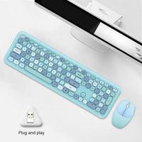 Teclado de Colores Celeste