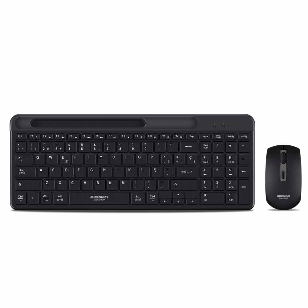 Kit Teclado y Mouse Micronics Quantum MIC WT813 Negro Inalámbrico