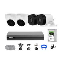 Cámaras Seguridad Dahua Kit 4 Full Hd 1080p Disco 1tb Completo