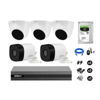 Cámaras Seguridad Dahua Kit 5 Full Hd 1080p Disco 1tb Hdmi