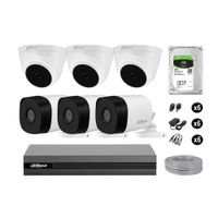 Cámaras Seguridad Dahua Kit 6 Hd 720p Disco 1tb Completo