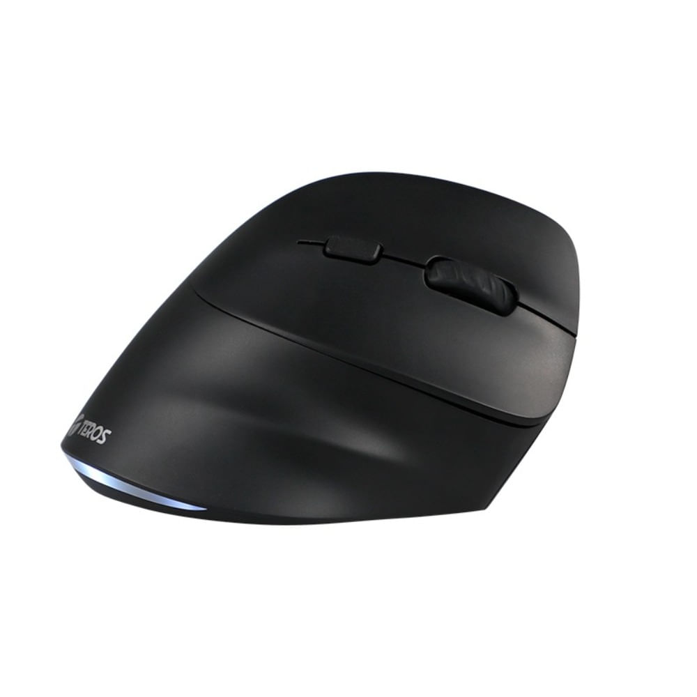 Mouse Gamer Vertical Bluetooth Teros Te-5169n - Ergonomico Color Negro