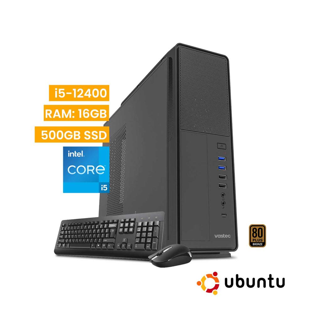 Computadora Vastec Silver i5-12400 16GB 500GB SSD Linux