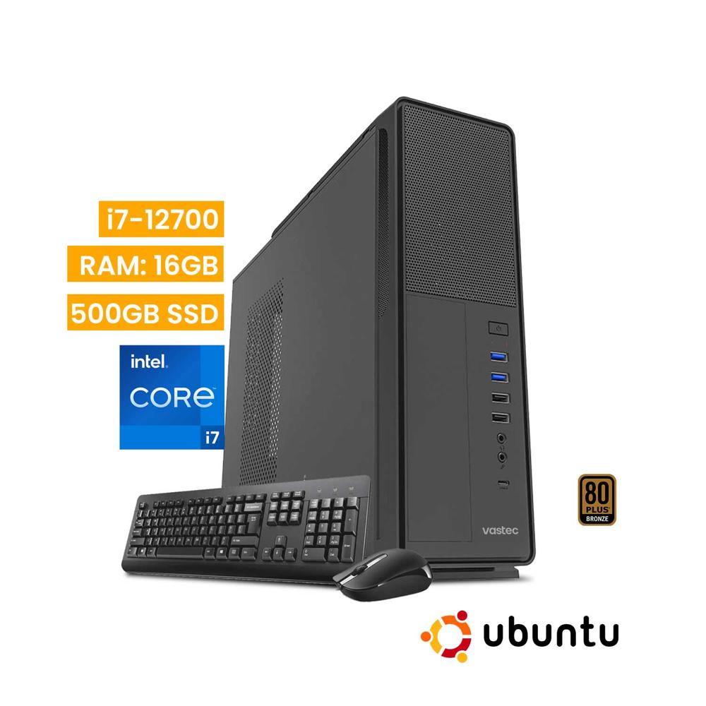 Computadora Vastec Silver i7-12700 16GB 500GB SSD Linux