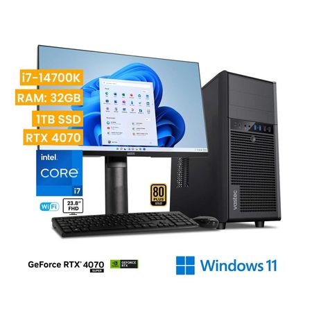 Computadora Vastec Forge i7-14700K 32GB 1TB RTX 4070 Super Win 11 