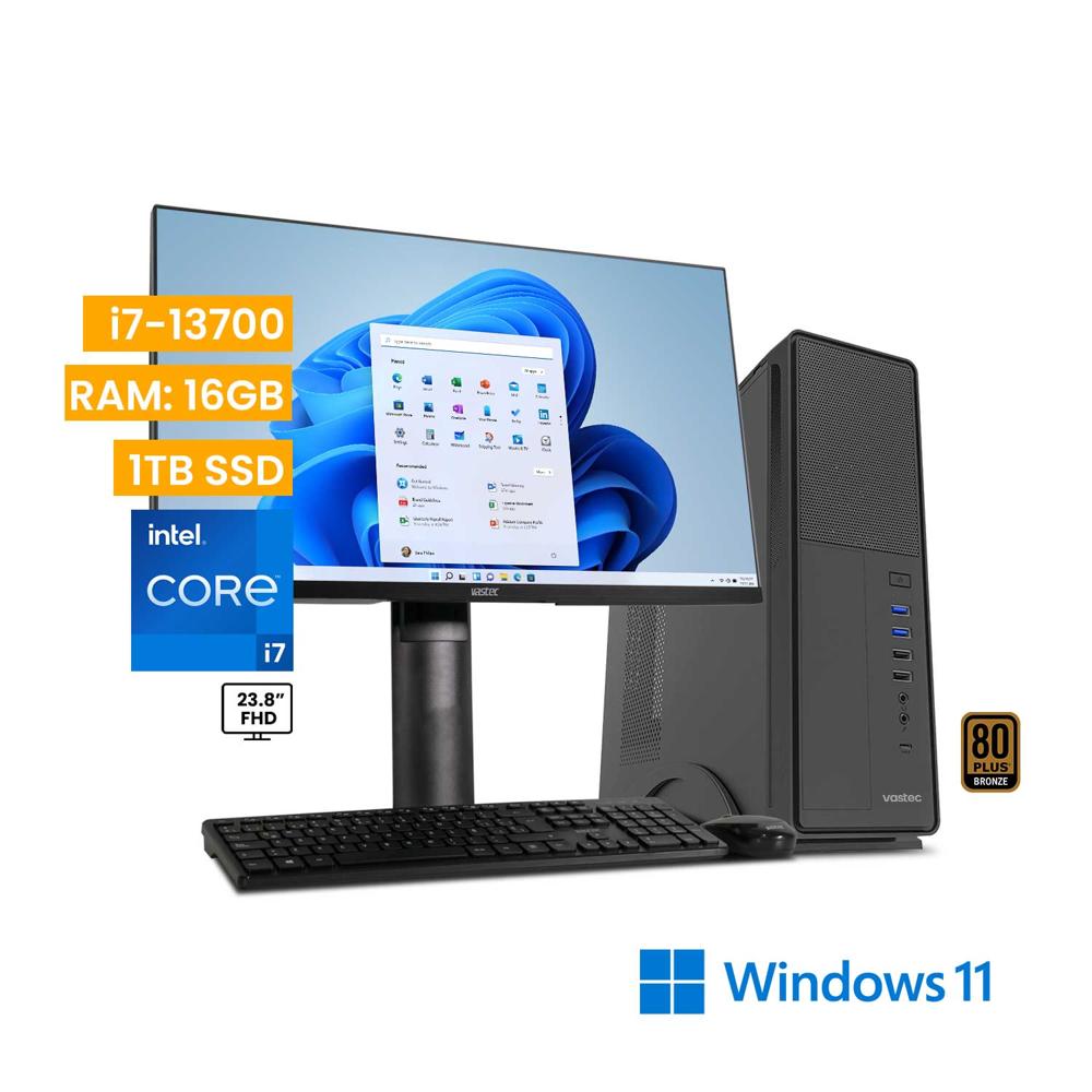 Computadora Vastec Silver i7-13700 16GB 1TB SSD Win 11 Home