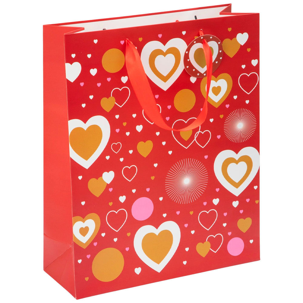 Bolsa CLASS&WORK Mediana Corazones Rojos
