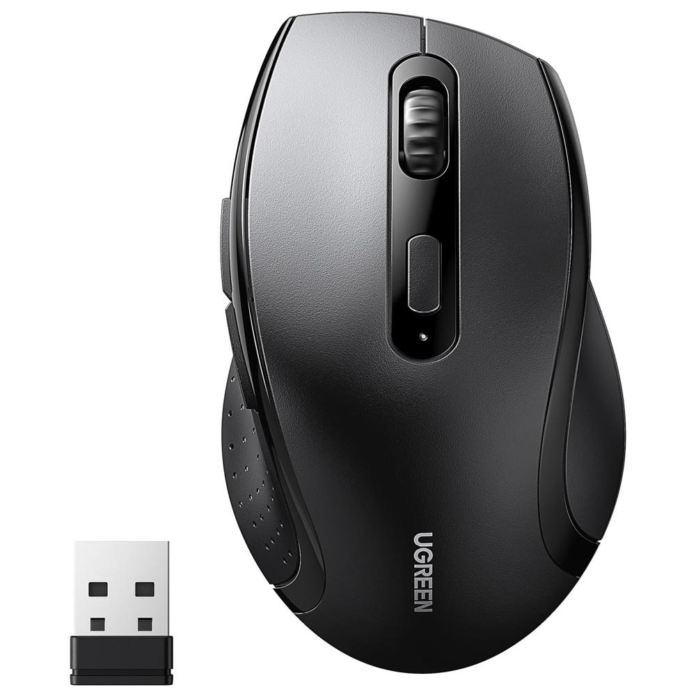 Ugreen Mouse Inalámbrico 2.4G con Receptor 1600 dpi Negro M511 - 45012