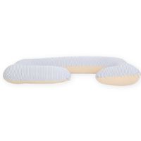 Cojin Multifuncional Acolchonaditos Beige Rayas Plomas