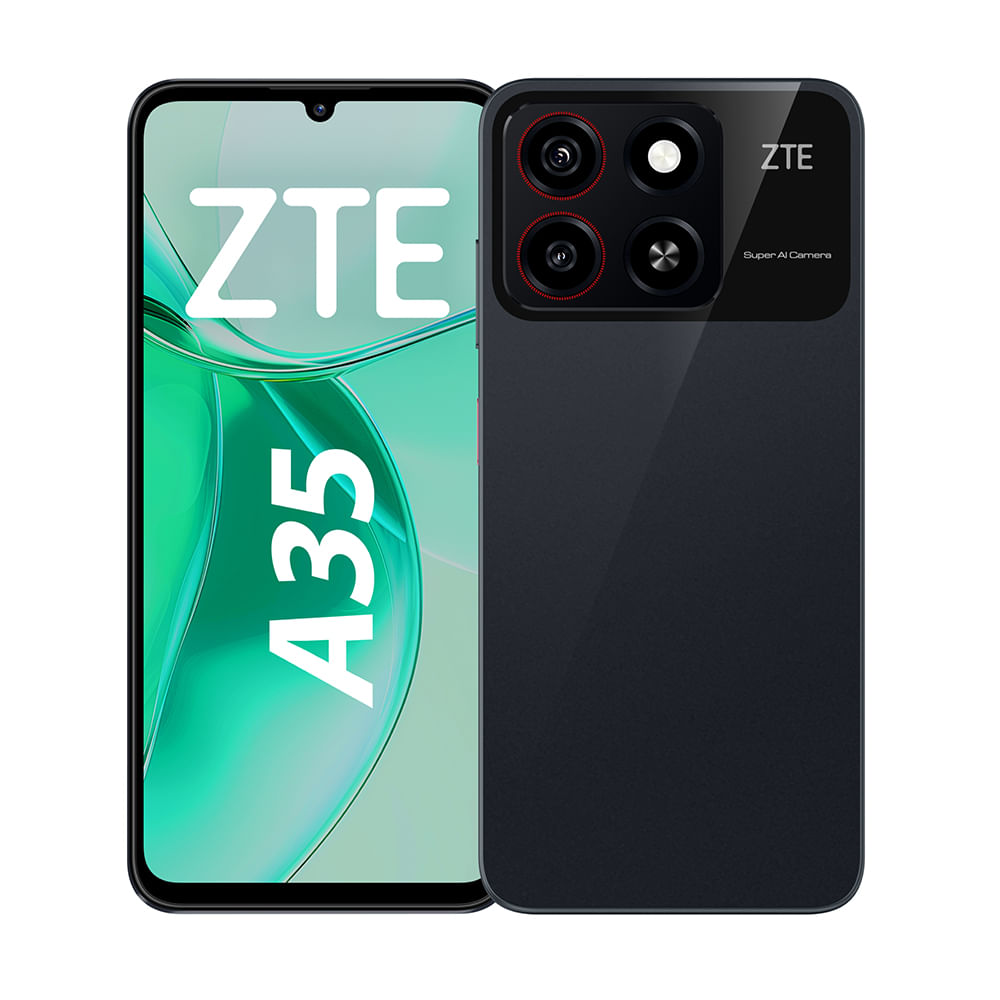 Celular ZTE Blade A35 Negro 64GB 2GB RAM HD+ IA 8MPX Batería 5000 mAh