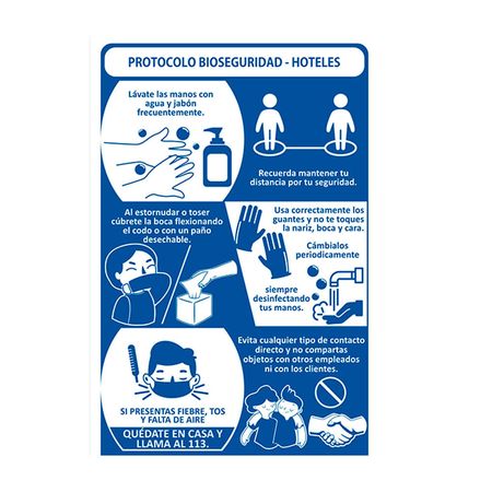 Señal Bioseguridad hoteles 20x30cm