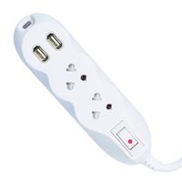 Extensión 2 tomas Universal + Tierra 2 USB Bticino