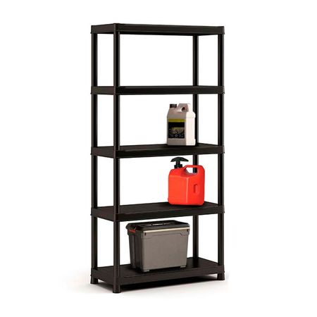 Estantería Plástica Keter Plus 90/40/5 Negro Mate de 5 Repisas
