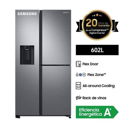 Refrigeradora Samsung RS65R5681M9/PE Side By Side 602L Plateado
